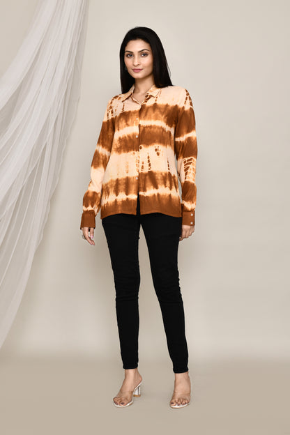 Tie & Dye Coffee Blend Smart Shirt