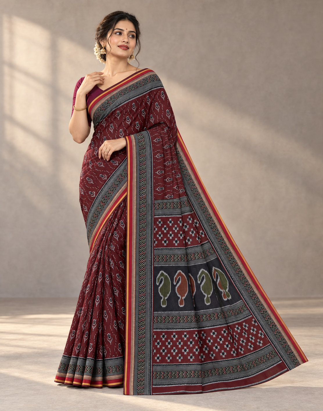 Labanya - 100% Organic Cotton Saree with BP