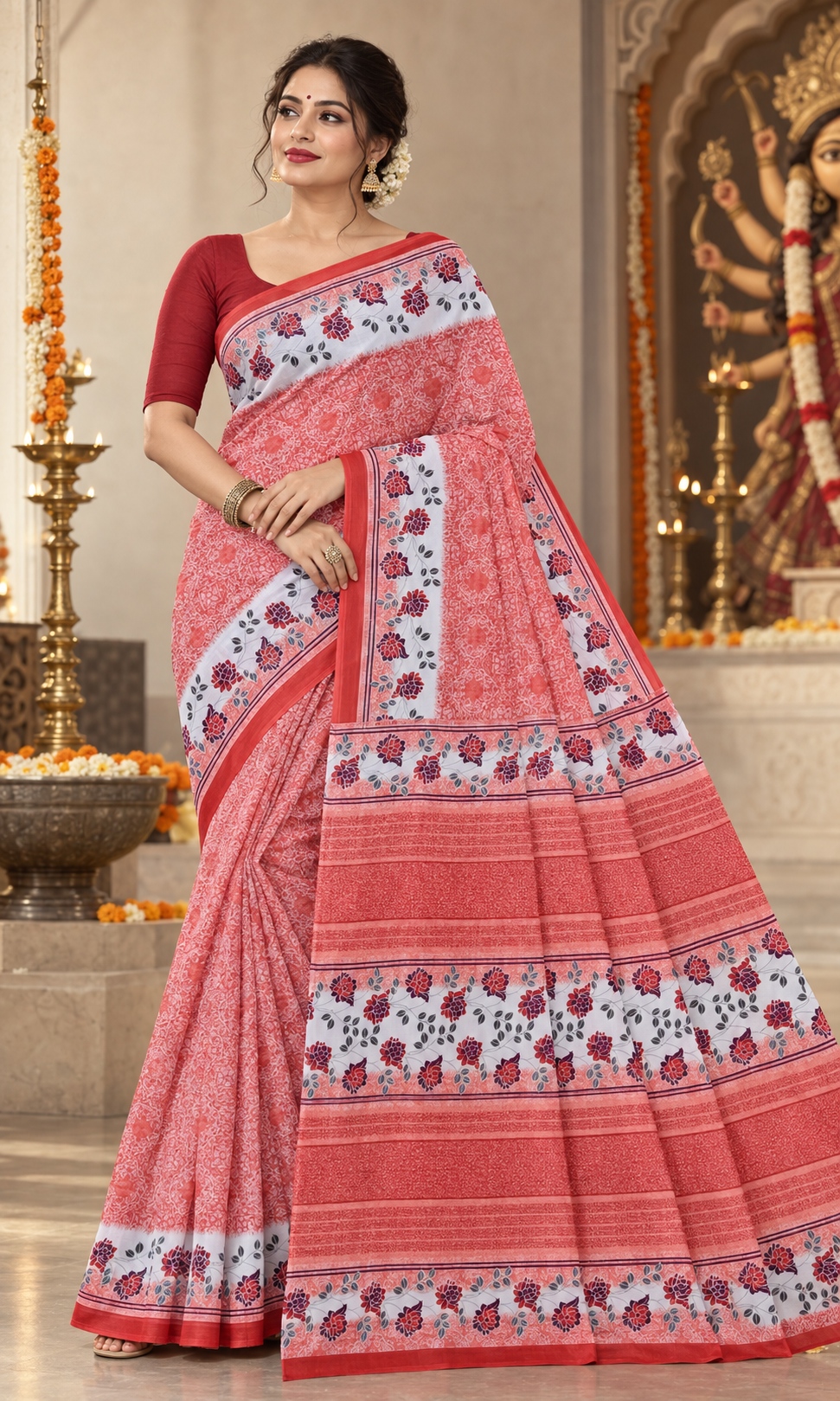 Mishti - 100% Organic Cotton Saree with BP