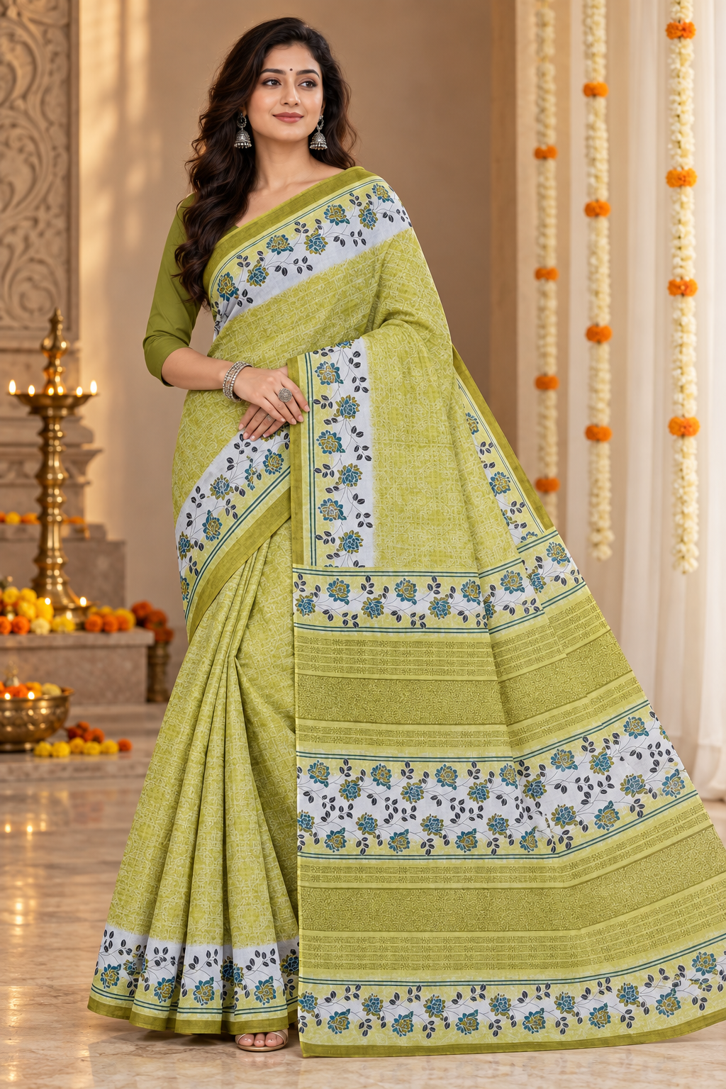 Roohi - 100% Organic Cotton Saree with BP