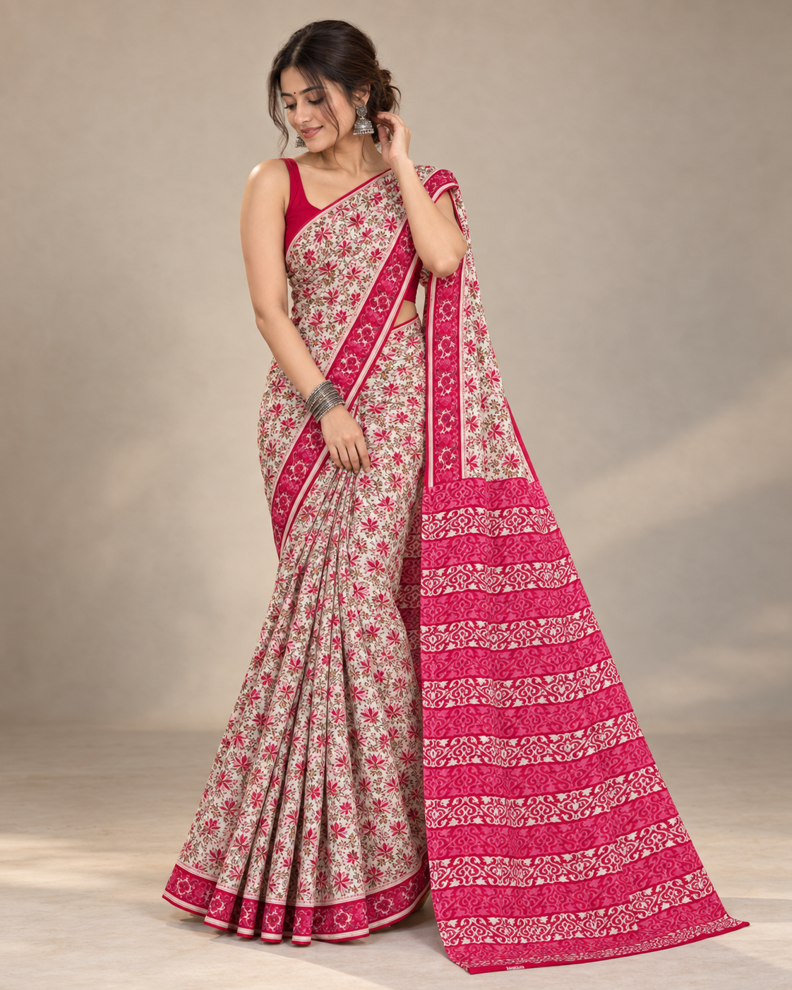 Anonya - 100% Organic Cotton Saree with BP