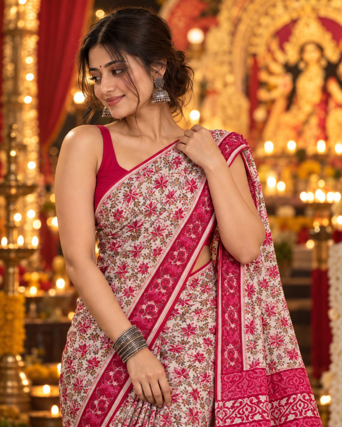 Anonya - 100% Organic Cotton Saree with BP