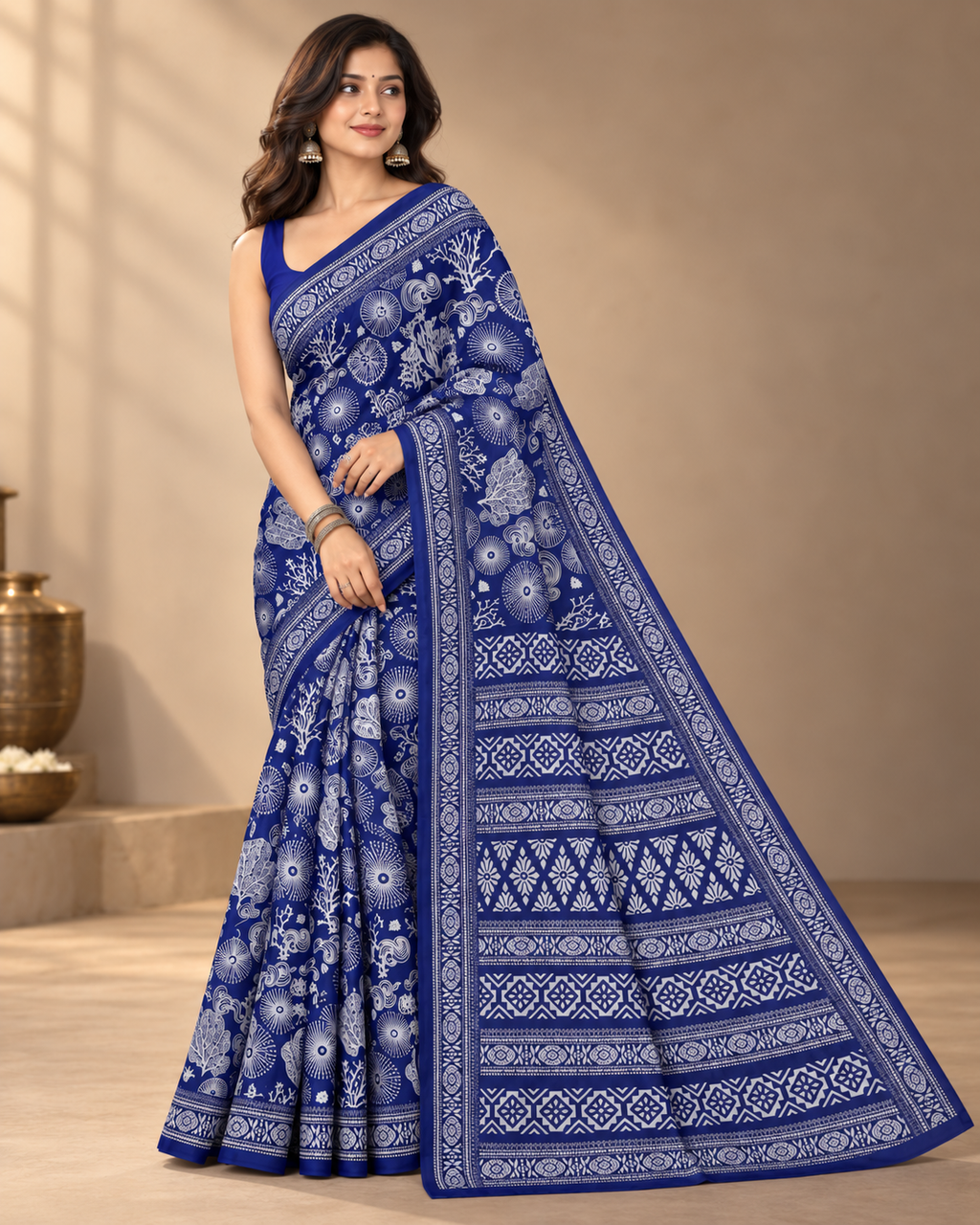 Saanjh - 100% Organic Cotton Saree with BP