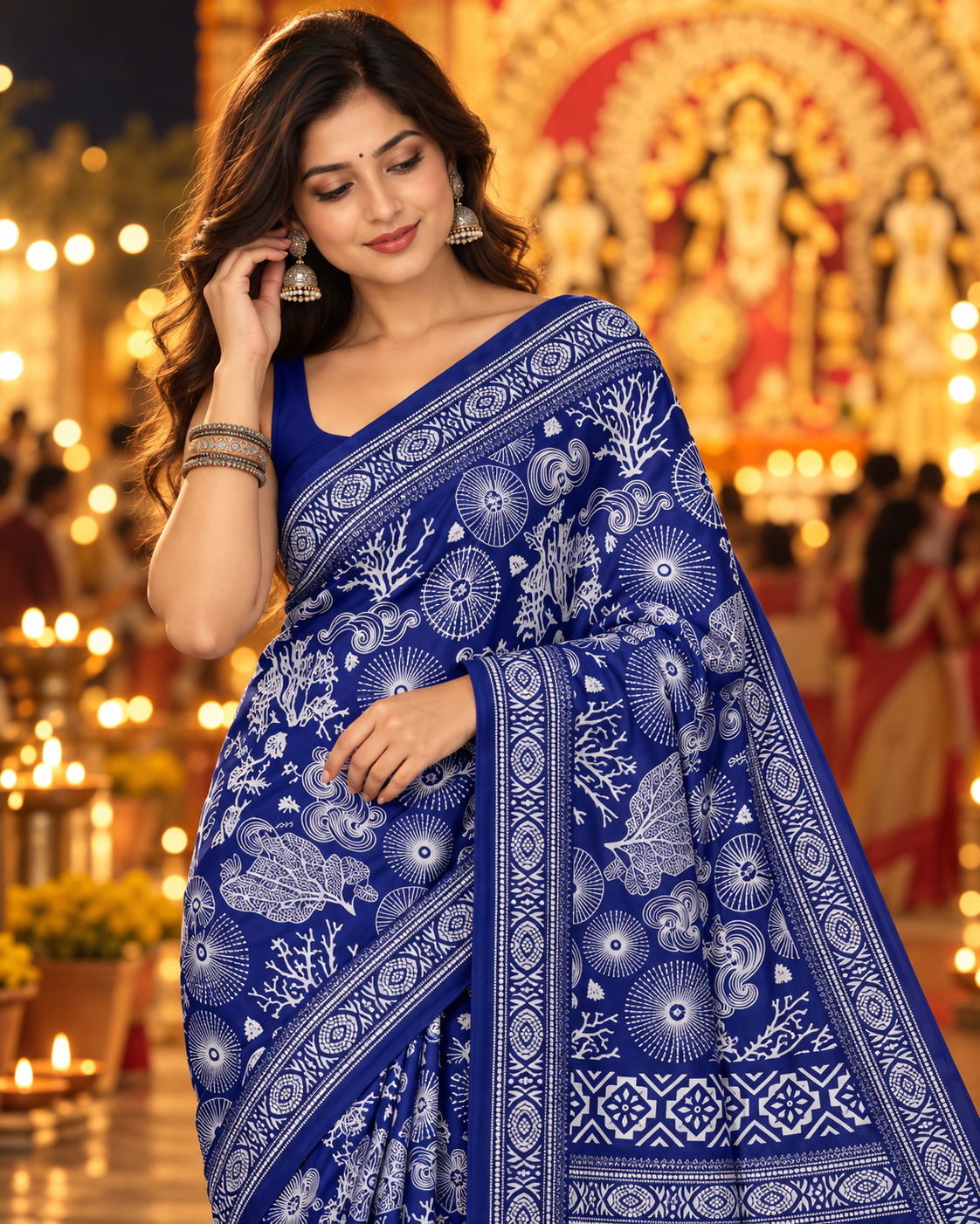 Saanjh - 100% Organic Cotton Saree with BP