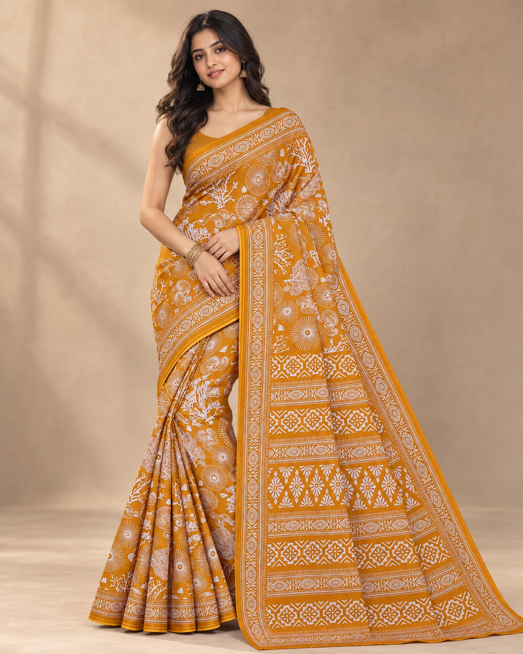 Chandni - 100% Organic Cotton Saree with BP
