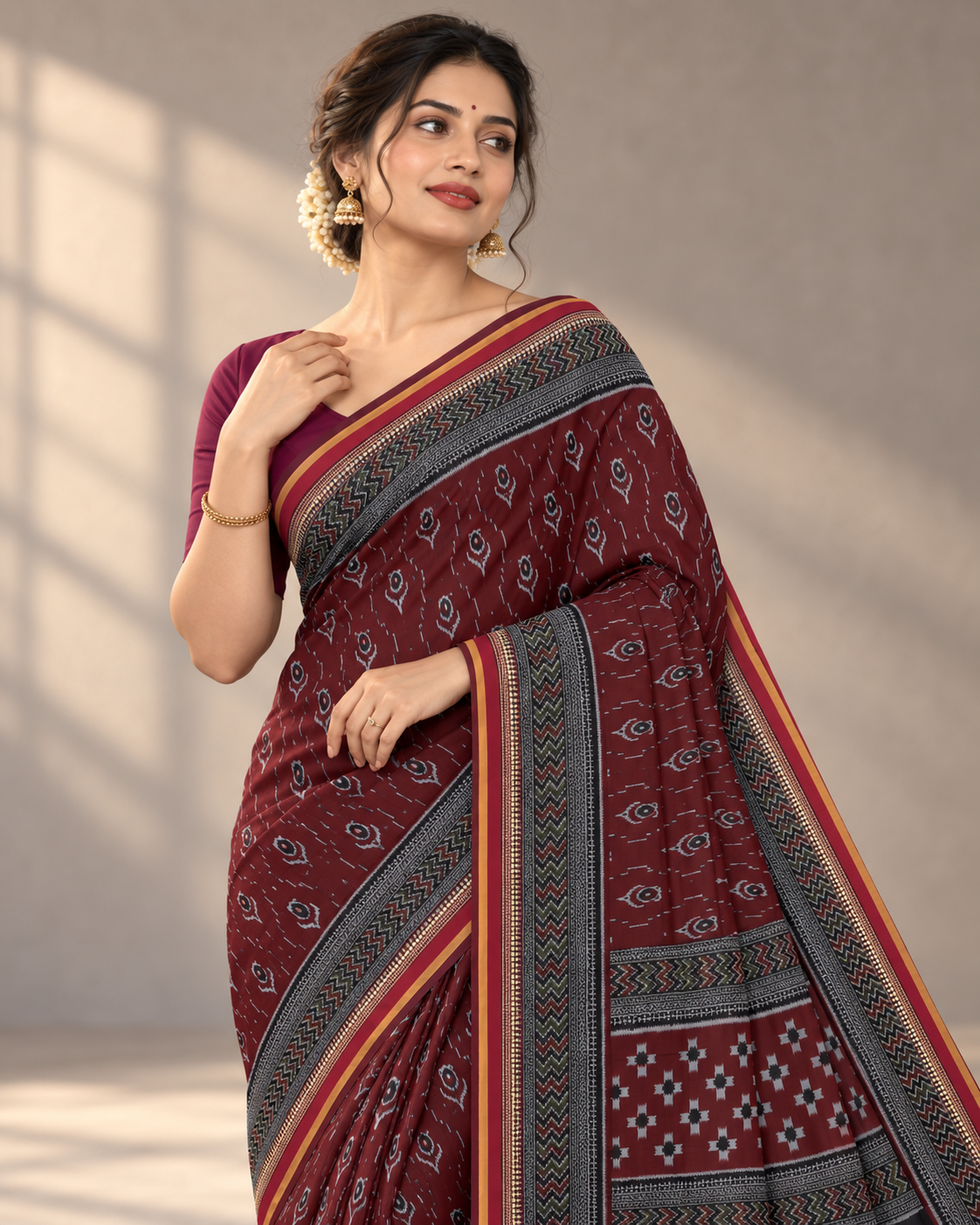 Labanya - 100% Organic Cotton Saree with BP