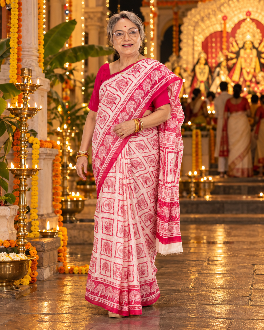 Arundhati - 100% Organic Cotton Saree with BP