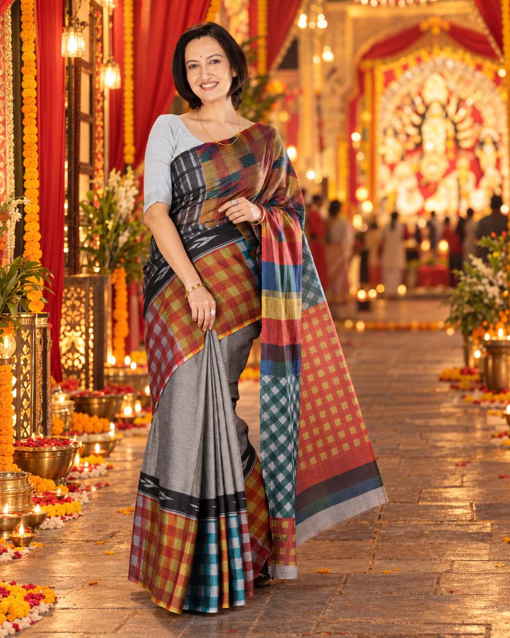 Roshni - 100% Organic Cotton Saree with BP