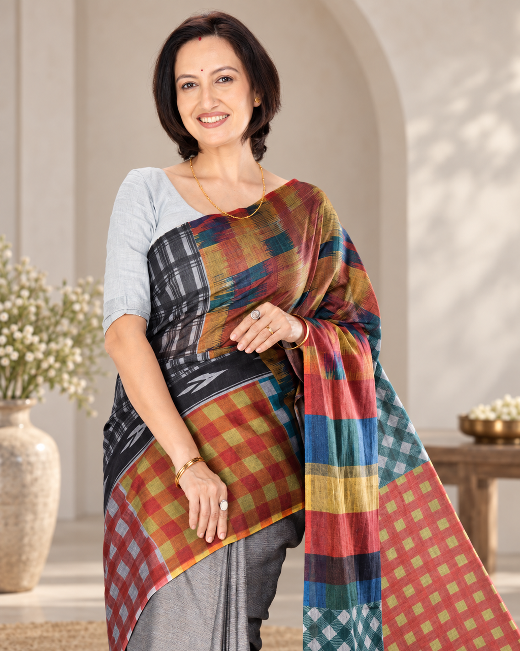 Roshni - 100% Organic Cotton Saree with BP