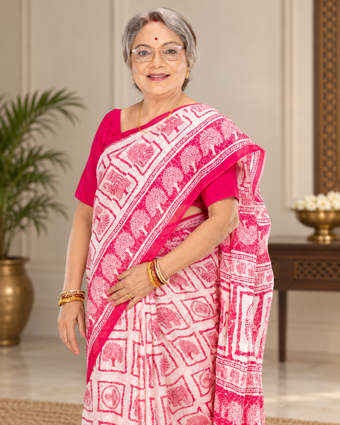 Arundhati - 100% Organic Cotton Saree with BP